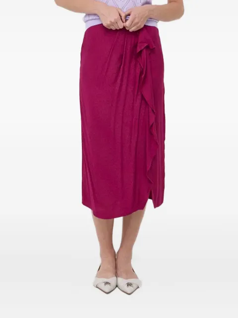 TWINSET ruffled midi skirt Pink 232TP2581