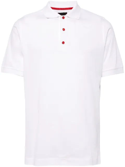 Kiton fine-knit cotton polo shirt White UMK1090