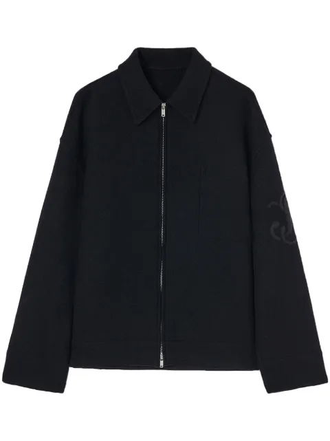 Jil Sander zipped up wool jacket Black J47BN0170J40020