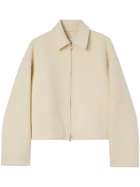 Jil Sander logo-embellished virgin-wool jacket Neutrals J40BN0168J40020