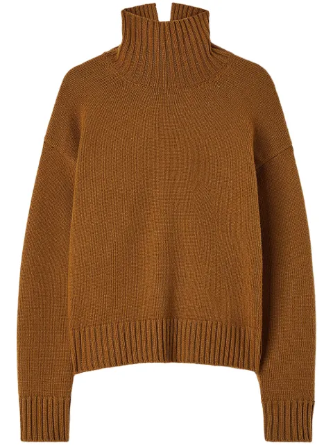 Jil Sander funnel-neck cashmere blend jumper Brown J02GP0035J13203