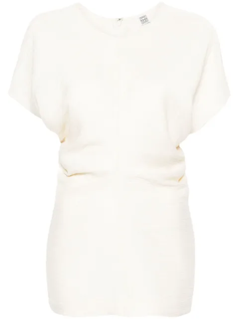 TOTEME Leteri textured blouse Neutrals 243WRT0331FB0199055