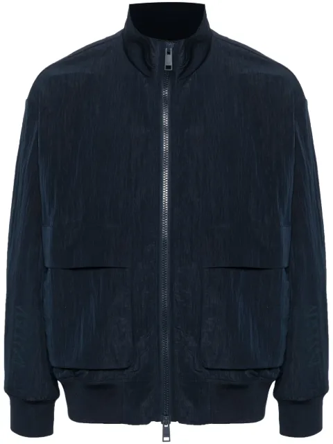 Armani Exchange textured zipped jacket Blue 3DZB28ZN3QZ