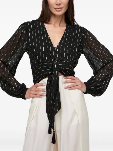 TWINSET tie-detail blouse Black 241TT2175