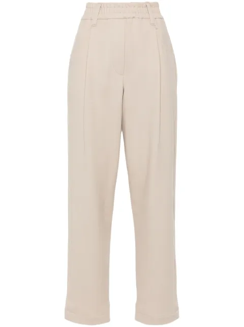 Brunello Cucinelli cropped tapered track pants Neutrals MPR24P7745C8539