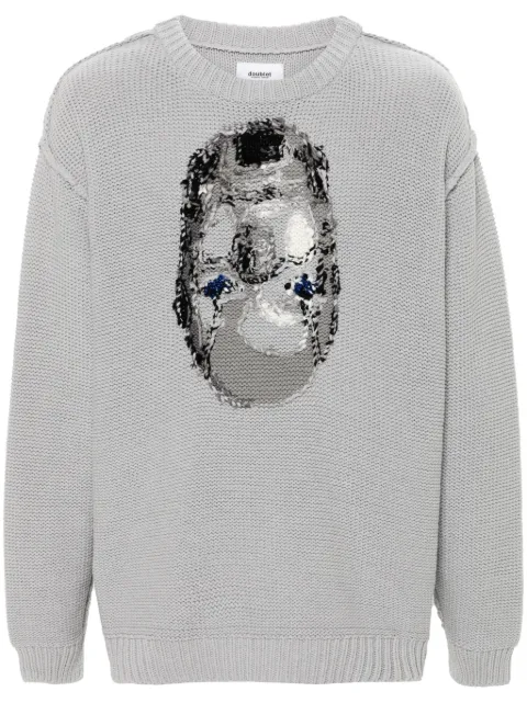 Doublet inside-out jacquard jumper Grey 24SS45KN144