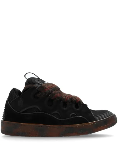 Lanvin Curb Lite logo-patch sneakers Black FWSKDK02TORTA24