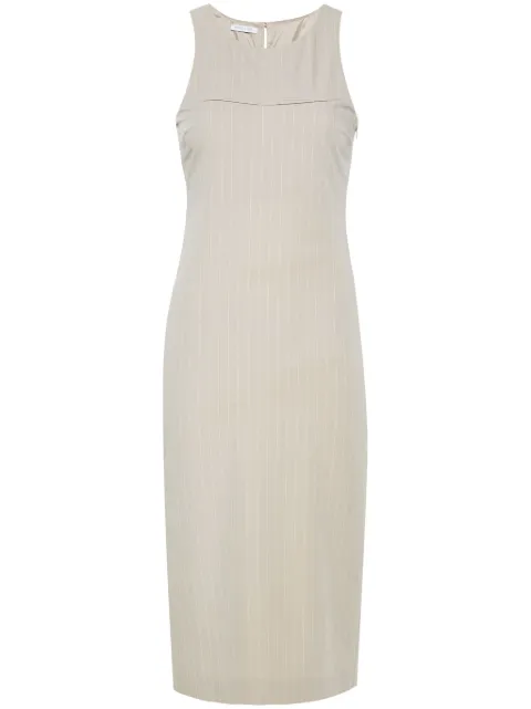 Patrizia Pepe pinstripe-pattern midi dress Grey 8A1343A457