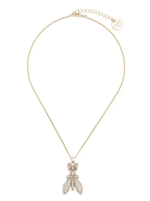 Patrizia Pepe rhinestone-embellished Fly necklace Gold 8JA058M044