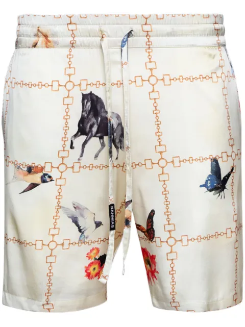 Nahmias Wildlife-print shorts Neutrals W17R1920