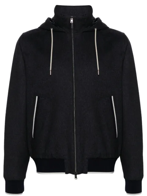 Herno felted hooded jacket Blue GI00044UR38087