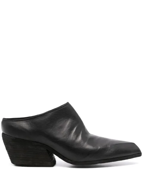Guidi 65mm leather slippers Black TX01
