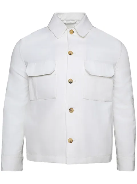 Loro Piana Daito cotton shirt jacket White FAO2161