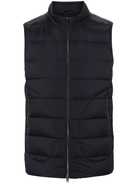 Herno mock-neck down gilet Blue PI012ULE12456Z