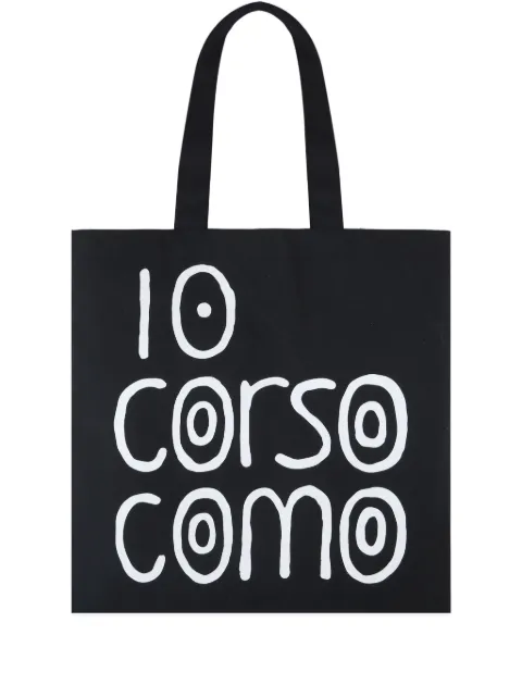 10 CORSO COMO logo-print canvas tote bag Black 1ICUSHODCC00140