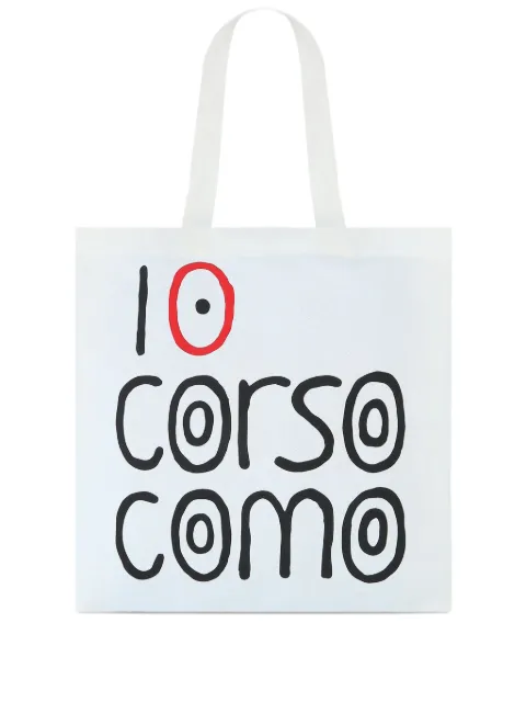 10 CORSO COMO logo-print tote bag White 1ICUSHODCC00139