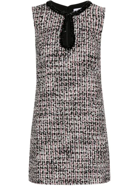 Self-Portrait paillette-embellished bouclé dress Black PF24173SB