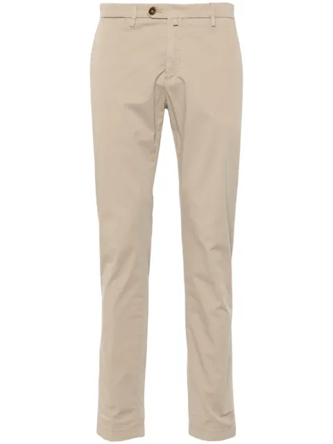 Briglia 1949 pressed-crease tapered-leg trousers Brown BG04324127