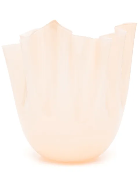 Venini Fazzoletto Murano-glass vase (23cm x 22cm) Pink FO370002000O0BOK
