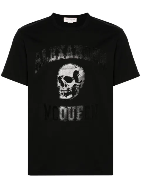 Alexander McQueen logo-print T-shirt Black 759442QTAAW