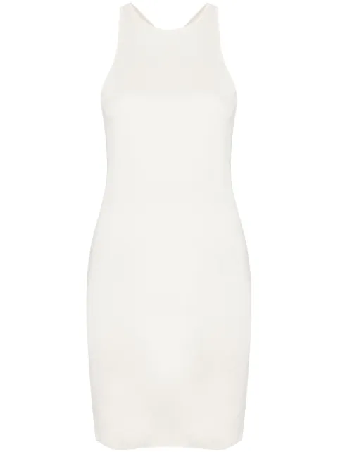 Saint Laurent crisscross-straps bodycon minidress White 782338Y76LR