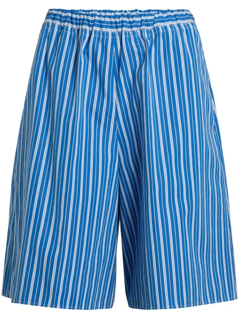 Patou striped longline shorts Blue TR04301905062