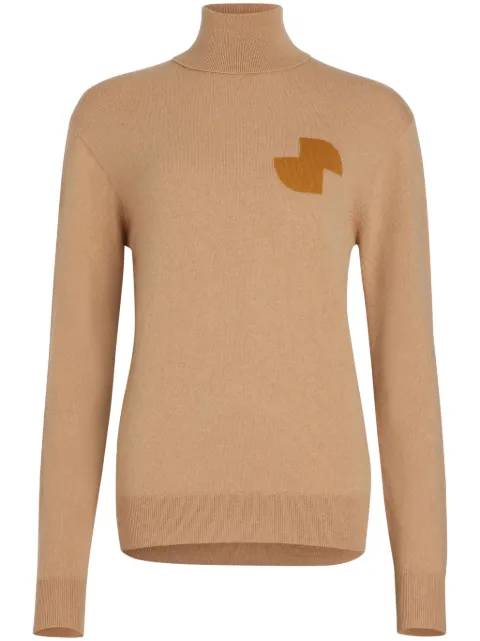 Patou JP roll-neck sweater Brown KN1838041109B