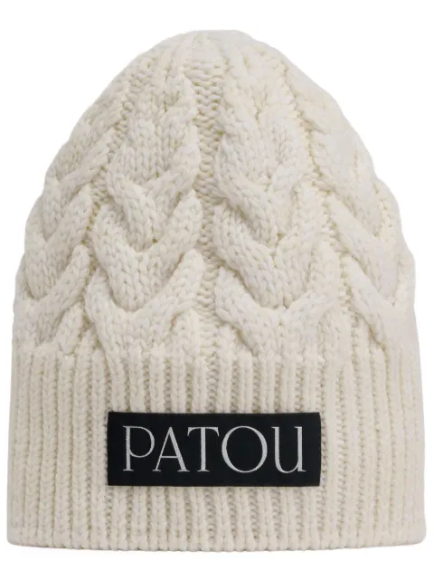 Patou cable-knit beanie White AC0828075001W
