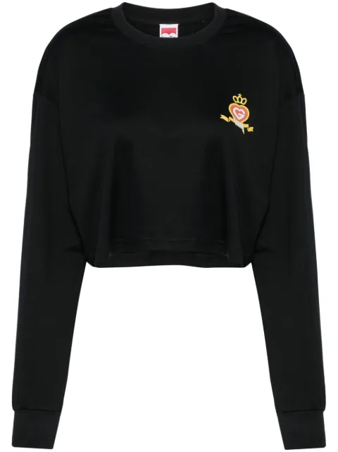 Ground Zero logo-print cropped sweatshirt Black GZOAW004250