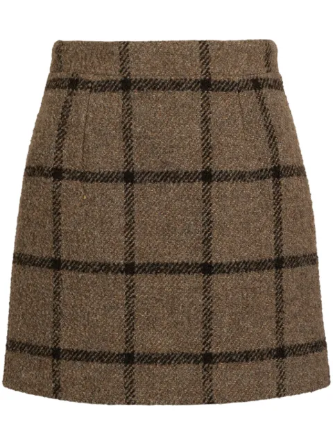 Patou tweed mini skirt Brown SK07201845061