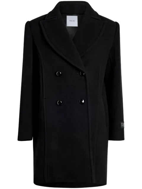 Patou double-breasted coat Black CO0250183999B