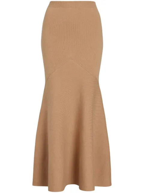 Patou peplum maxi skirt Brown KN2158041109B