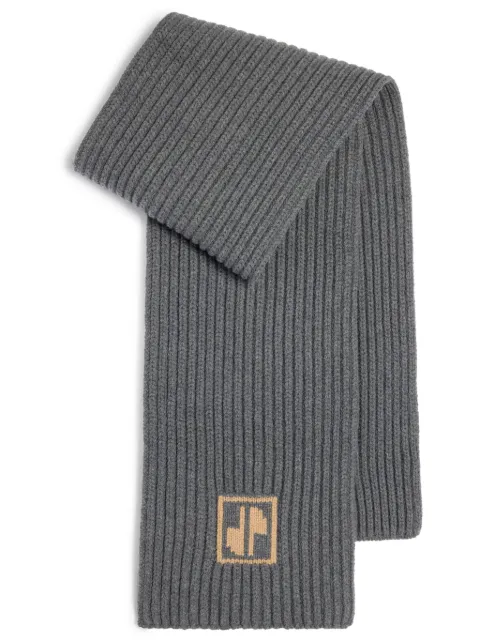 Patou JP ribbed scarf Grey AC0818064960A