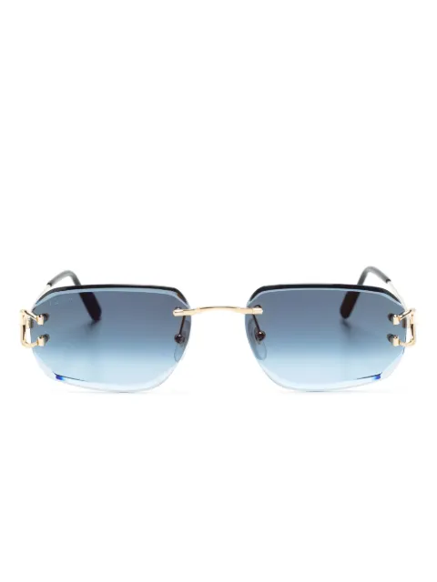Cartier Eyewear 0468S rectangle-frame sunglasses Gold CT0468S002