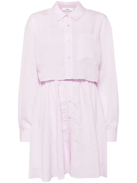 b+ab crinkled two-piece dress set Pink 4U223AS