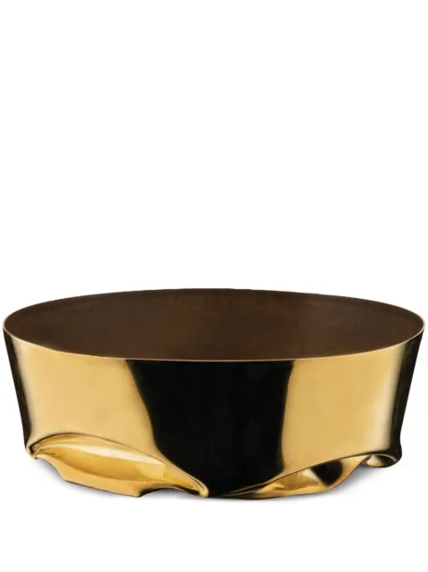 Alessi Compressioni serving bowl (12cm x 4cm) Gold ITM17