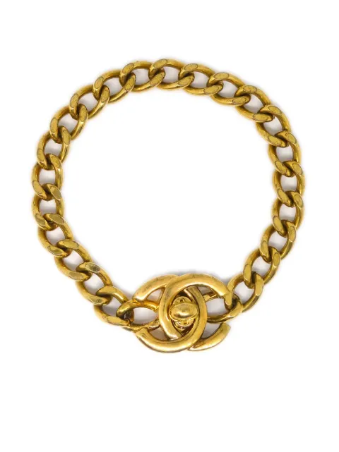CHANEL Pre-Owned 1999 CC turn-lock bracelet Gold BR99A