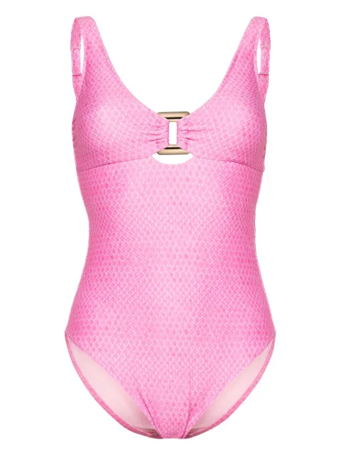 Heidi Klein Guana Island snake-print swimsuit Pink 24164623