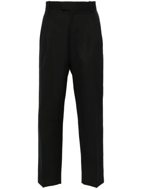 Drôle De Monsieur logo-embroidered trousers Black PERMBP165PL127