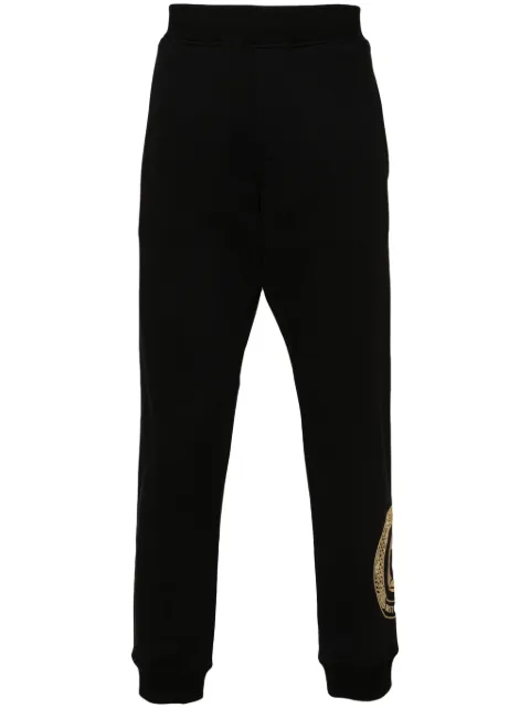 Just Cavalli logo-stamp cotton track pants Black 77OAAT01CF500