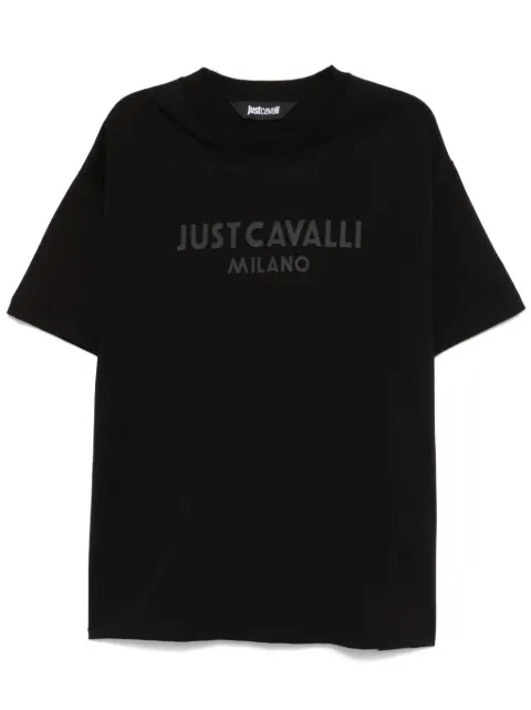 Just Cavalli logo-print T-shirts Black 77OAHG01CJ318