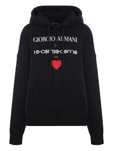 Giorgio Armani x 10 Corso Como cotton hoodie Black 3LAM94AJQKZ