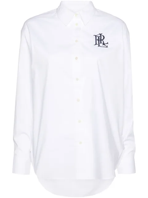 Lauren Ralph Lauren logo-embroidered poplin shirt White 200932538001