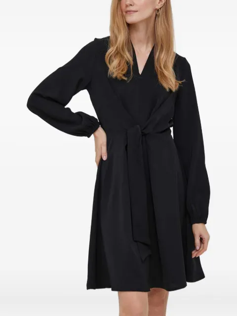 DKNY tie-fastening long-sleeve dress Black DD3G2174