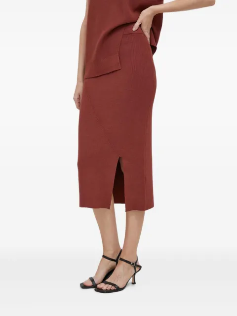 DKNY side-slit midi skirt Red P3GRAK15