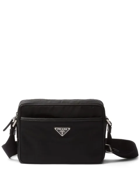 Prada Re-nylon and Saffiano shoulder bag Black 2VH0482DMH