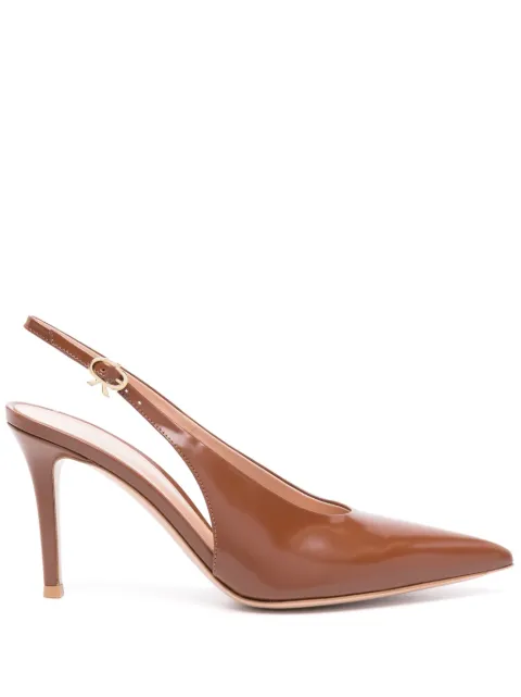 Gianvito Rossi Robbie 85mm slingback pumps Brown G9546185RICTOK