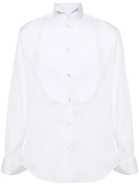 Giorgio Armani plastron-embellished tuxedo shirt White 3CGCC07VTZ206