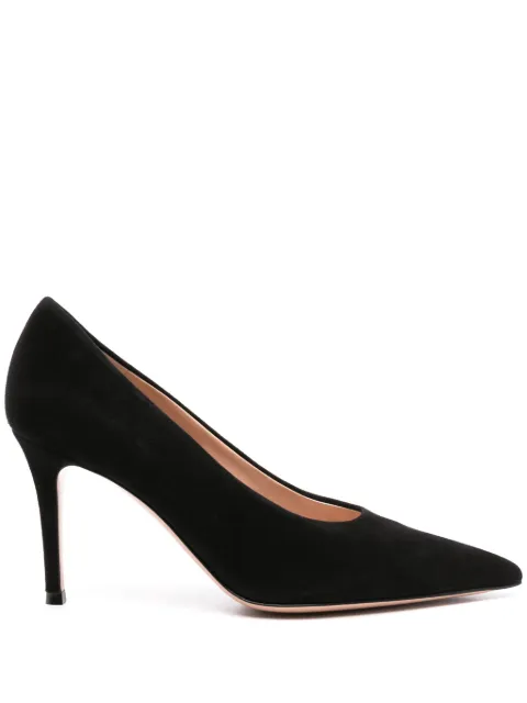 Gianvito Rossi Gianvito 70mm suede pumps Black G2227785RICCAM