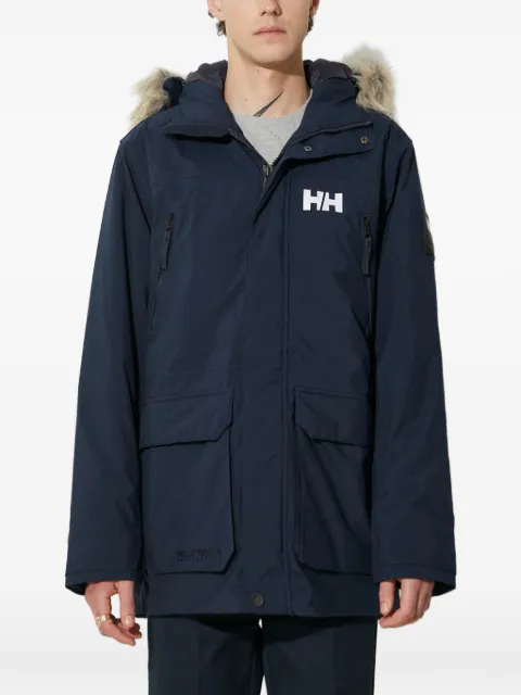 Helly Hansen trimmed hooded parka Blue 53630